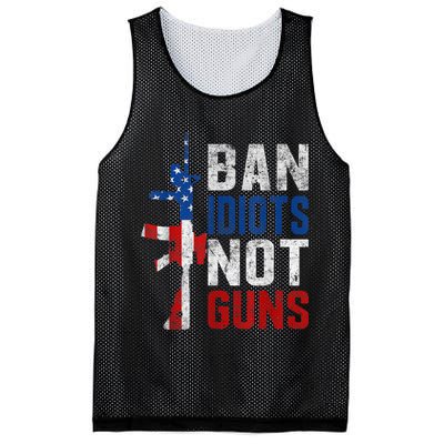 Pro Second Amendment Gun Rights Ban Idiots Not Guns Mesh Reversible Basketball Jersey Tank