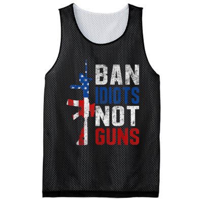 Pro Second Amendment Gun Rights Ban Idiots Not Guns Mesh Reversible Basketball Jersey Tank