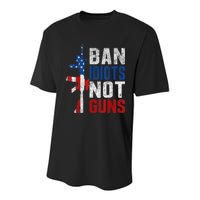 Pro Second Amendment Gun Rights Ban Idiots Not Guns Youth Performance Sprint T-Shirt