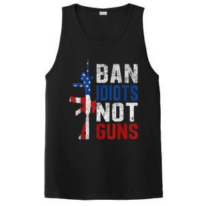 Pro Second Amendment Gun Rights Ban Idiots Not Guns PosiCharge Competitor Tank