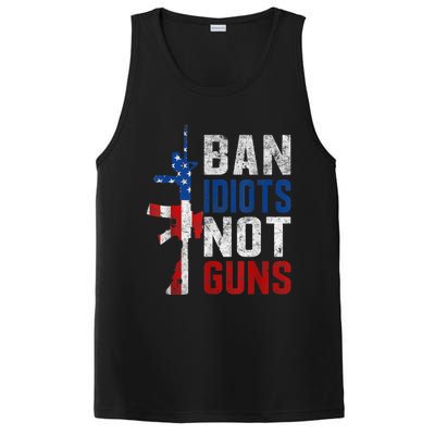 Pro Second Amendment Gun Rights Ban Idiots Not Guns PosiCharge Competitor Tank