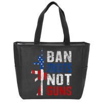 Pro Second Amendment Gun Rights Ban Idiots Not Guns Zip Tote Bag