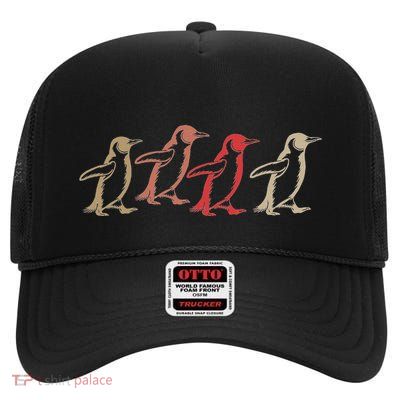 Penguin Squad Animal Lovers High Crown Mesh Back Trucker Hat