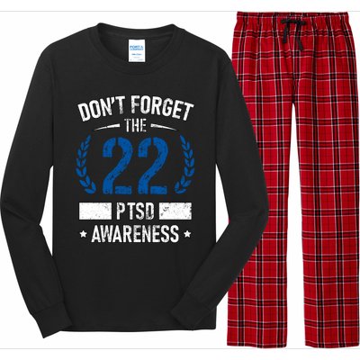 Ptsd Suicide Awareness American Veteran Soldier 22 A Day Usa Meaningful Gift Long Sleeve Pajama Set