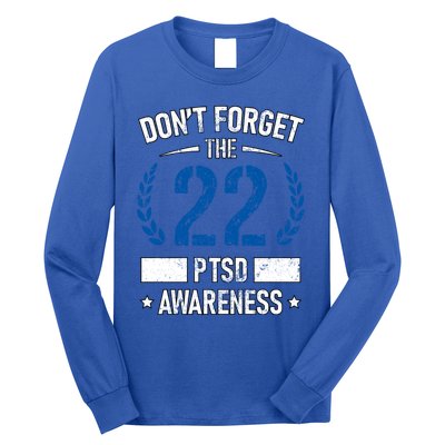 Ptsd Suicide Awareness American Veteran Soldier 22 A Day Usa Meaningful Gift Long Sleeve Shirt