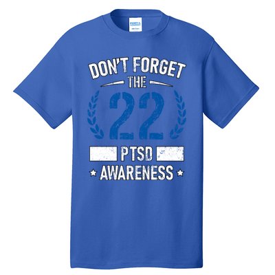 Ptsd Suicide Awareness American Veteran Soldier 22 A Day Usa Meaningful Gift Tall T-Shirt