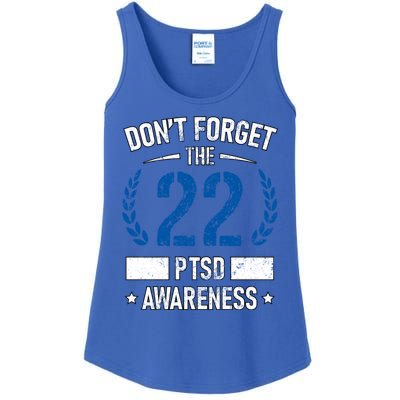 Ptsd Suicide Awareness American Veteran Soldier 22 A Day Usa Meaningful Gift Ladies Essential Tank