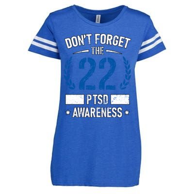 Ptsd Suicide Awareness American Veteran Soldier 22 A Day Usa Meaningful Gift Enza Ladies Jersey Football T-Shirt