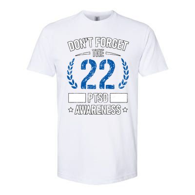 Ptsd Suicide Awareness American Veteran Soldier 22 A Day Usa Meaningful Gift Softstyle CVC T-Shirt