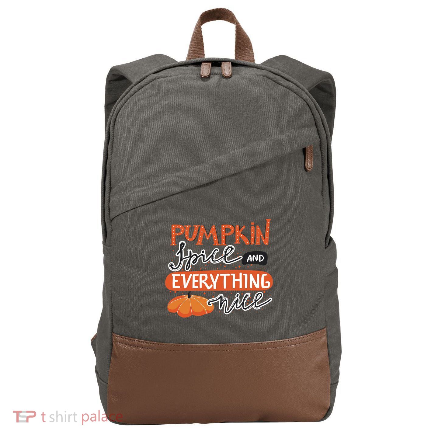 Pumpkin Spice And Everything Nice Cute Cotton Canvas Backpack