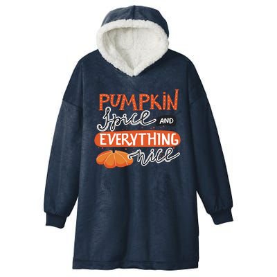 Pumpkin Spice And Everything Nice Cute Hooded Wearable Blanket