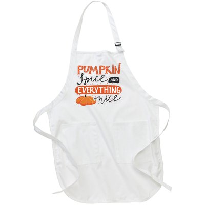 Pumpkin Spice And Everything Nice Cute Full-Length Apron With Pockets