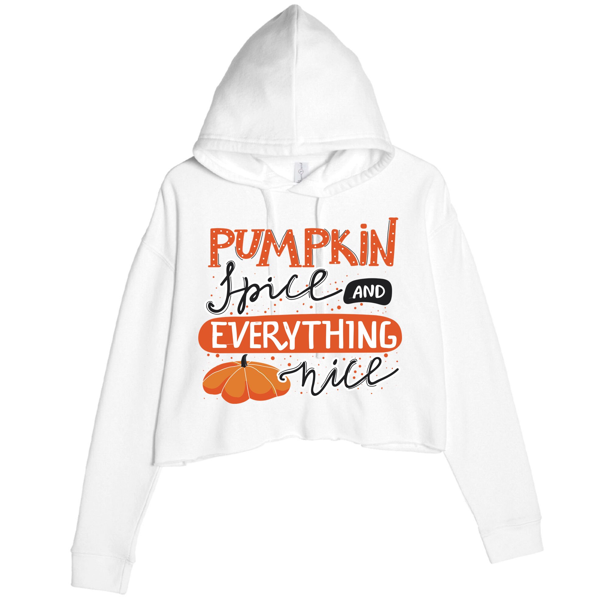 Pumpkin Spice And Everything Nice Cute Crop Fleece Hoodie