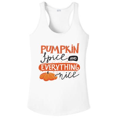 Pumpkin Spice And Everything Nice Cute Ladies PosiCharge Competitor Racerback Tank