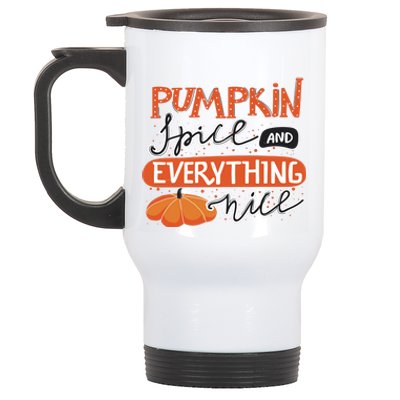 Pumpkin Spice And Everything Nice Cute Stainless Steel Travel Mug