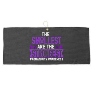 Prematurity Smallest Are Strongest Preemie Premature Birth Large Microfiber Waffle Golf Towel