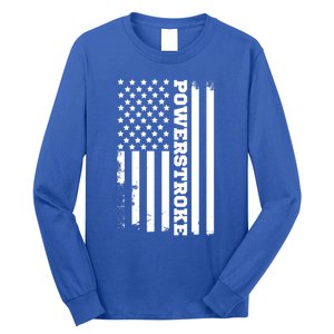 Power Stroke American Flag Gift Long Sleeve Shirt