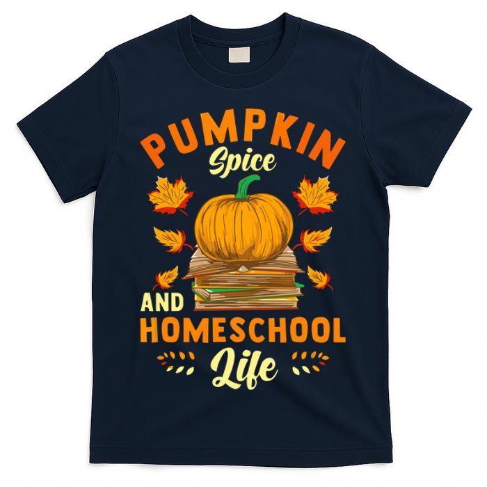 Pumpkin Spice And Homeschool Life Funny Halloween T-Shirt