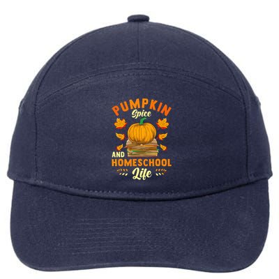 Pumpkin Spice And Homeschool Life Funny Halloween 7-Panel Snapback Hat