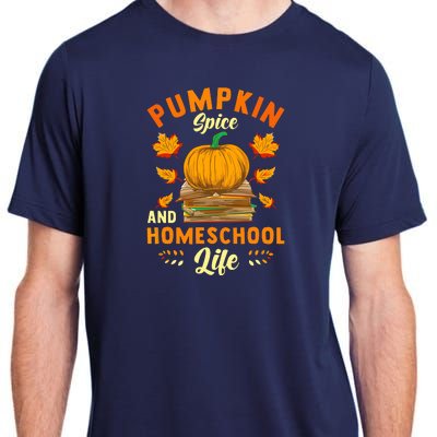 Pumpkin Spice And Homeschool Life Funny Halloween Adult ChromaSoft Performance T-Shirt