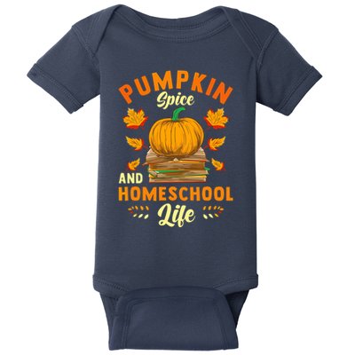 Pumpkin Spice And Homeschool Life Funny Halloween Baby Bodysuit