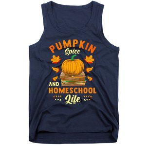 Pumpkin Spice And Homeschool Life Funny Halloween Tank Top