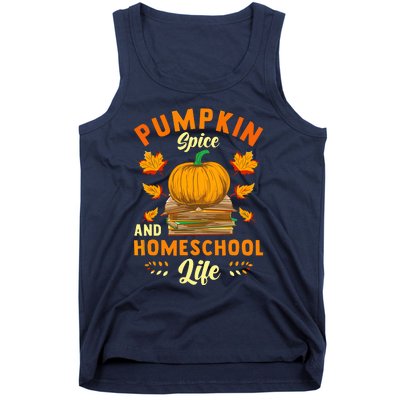 Pumpkin Spice And Homeschool Life Funny Halloween Tank Top