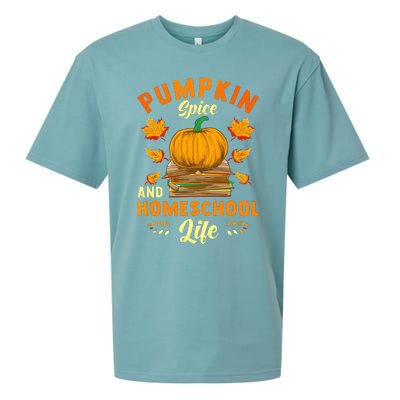 Pumpkin Spice And Homeschool Life Funny Halloween Sueded Cloud Jersey T-Shirt