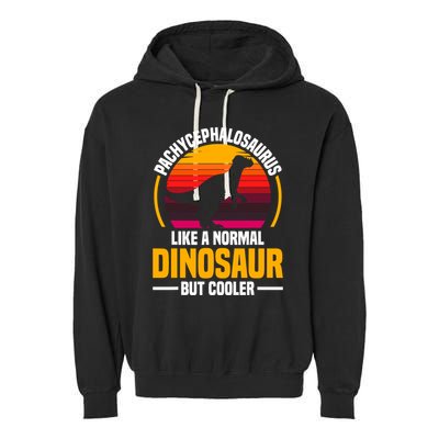 Pachycephalosaurus Stuffed Animal Dinosaur Toys Dino Garment-Dyed Fleece Hoodie
