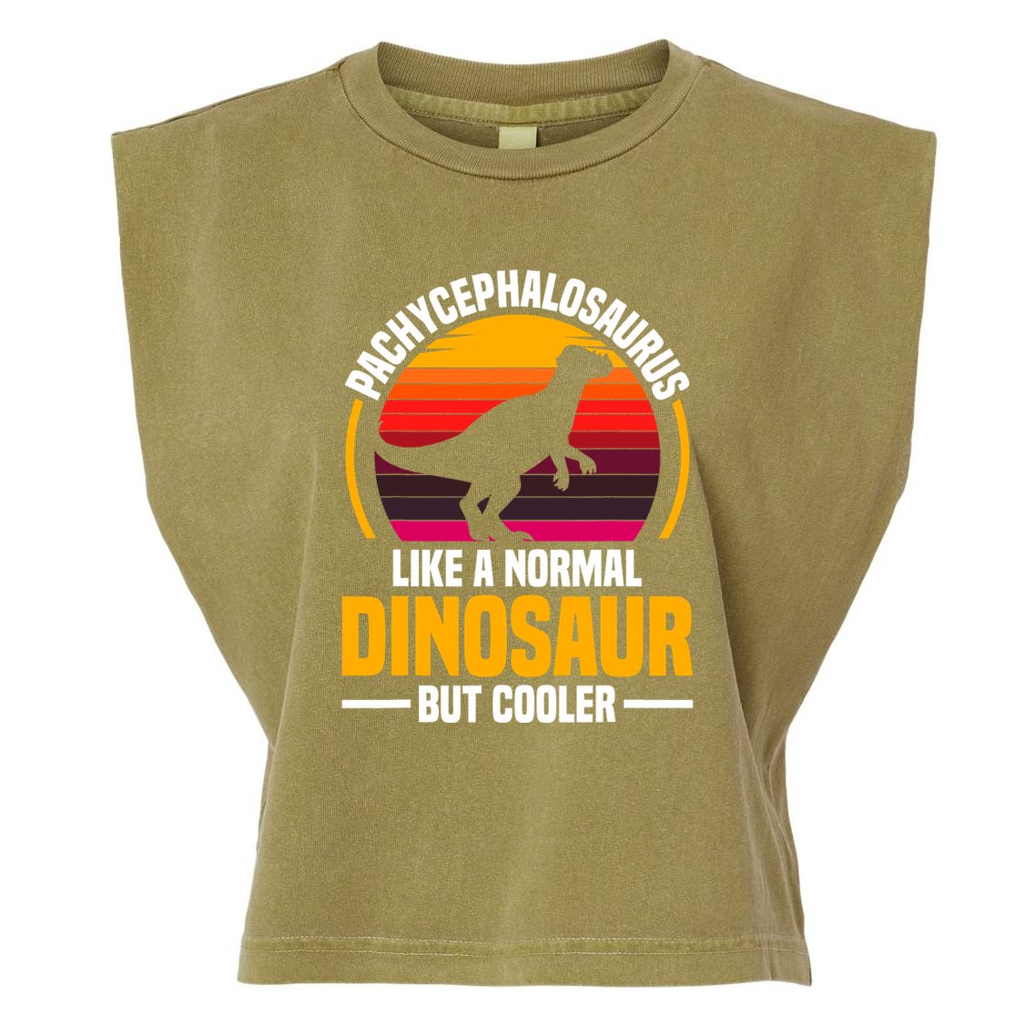 Pachycephalosaurus Stuffed Animal Dinosaur Toys Dino Garment-Dyed Women's Muscle Tee