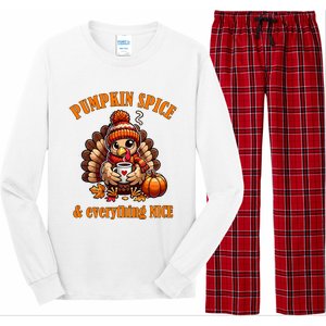 Pumpkin Spice And Everything Nice Thanksgiving Women Long Sleeve Pajama Set