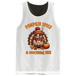 Pumpkin Spice And Everything Nice Thanksgiving Women Mesh Reversible Basketball Jersey Tank