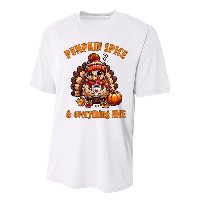 Pumpkin Spice And Everything Nice Thanksgiving Women Performance Sprint T-Shirt