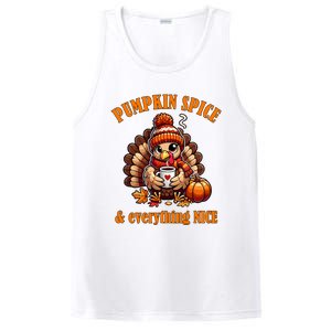 Pumpkin Spice And Everything Nice Thanksgiving Women PosiCharge Competitor Tank