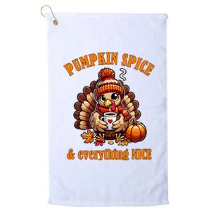 Pumpkin Spice And Everything Nice Thanksgiving Women Platinum Collection Golf Towel