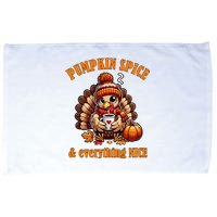 Pumpkin Spice And Everything Nice Thanksgiving Women Microfiber Hand Towel