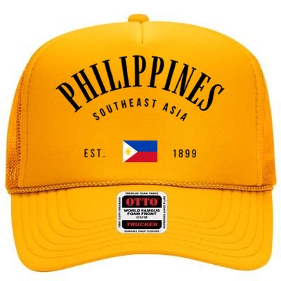 Philippines Southeast Asia High Crown Mesh Back Trucker Hat