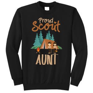 Proud Scout Aunt Camping Scout Scouting Leader Adventure Sweatshirt