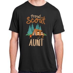 Proud Scout Aunt Camping Scout Scouting Leader Adventure Adult ChromaSoft Performance T-Shirt