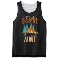 Proud Scout Aunt Camping Scout Scouting Leader Adventure Mesh Reversible Basketball Jersey Tank