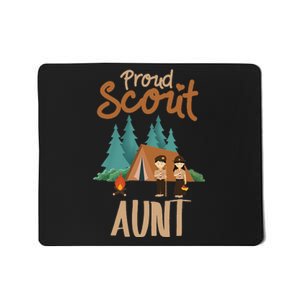 Proud Scout Aunt Camping Scout Scouting Leader Adventure Mousepad