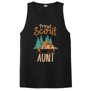 Proud Scout Aunt Camping Scout Scouting Leader Adventure PosiCharge Competitor Tank