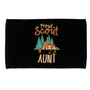 Proud Scout Aunt Camping Scout Scouting Leader Adventure Microfiber Hand Towel