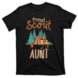 Proud Scout Aunt Camping Scout Scouting Leader T-Shirt