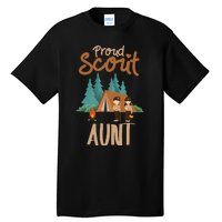 Proud Scout Aunt Camping Scout Scouting Leader Tall T-Shirt