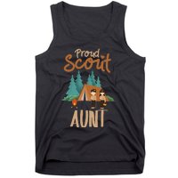 Proud Scout Aunt Camping Scout Scouting Leader Tank Top