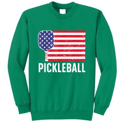 Paddle Sport American Flag Pickleball Lover Gift Sweatshirt