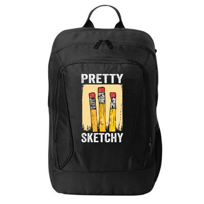 Pretty Sketchy Artist Pencils Sketch Sketching Paint Artist City Backpack