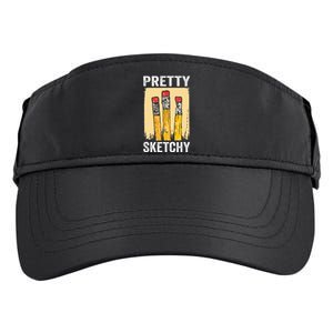 Pretty Sketchy Artist Pencils Sketch Sketching Paint Artist Adult Drive Performance Visor