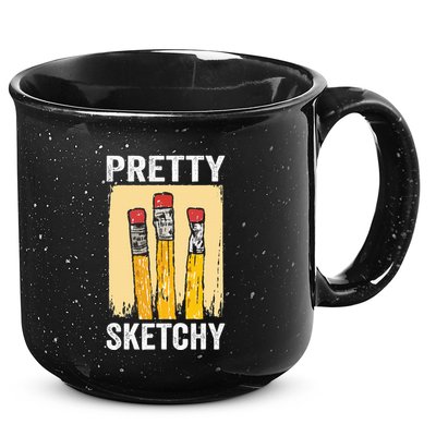 Pretty Sketchy Artist Pencils Sketch Sketching Paint Artist 15oz Campfire Ceramic Mug